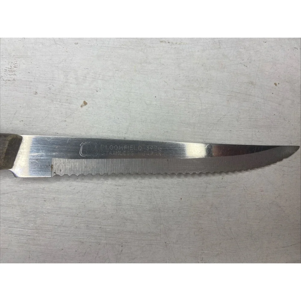 Bloomfield Vintage Stainless Knife Wood Handle Made‎ In Japan